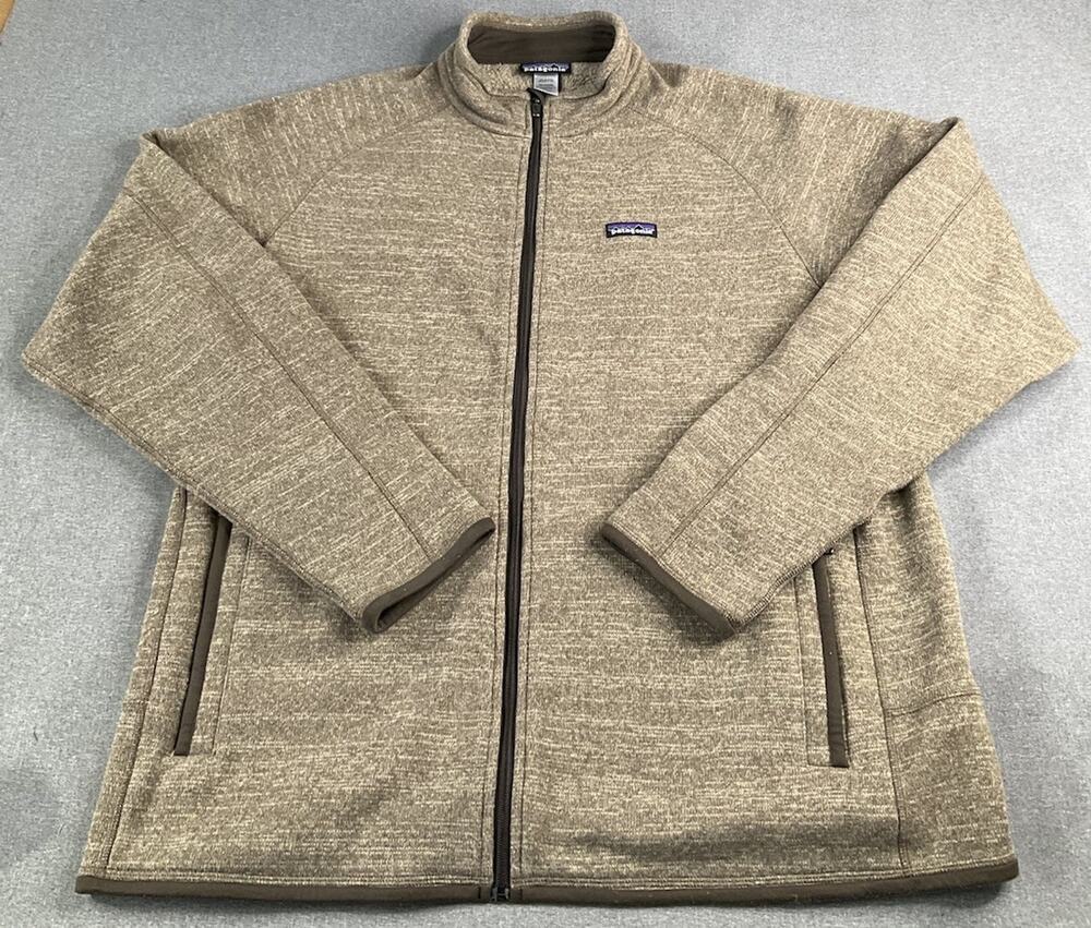 Patagonia Better Sweater Jacket Mens 2XL Brown Fleece Lined Outdoor Full Zip